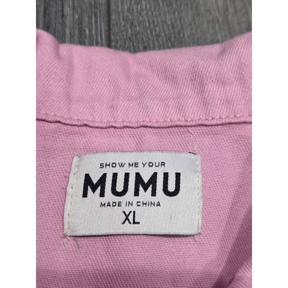 Show Me Your Mumu Y2K Preppy Cannon Romper in Pink denim XL A004666 - Picture 12 of 15